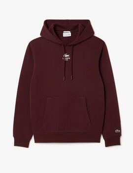 LACOSTE HOODIE GRANATE LOGO