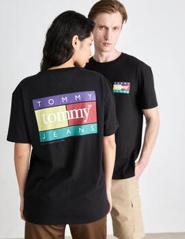 TOMMY CAMISETA NEGRA POP COLOR