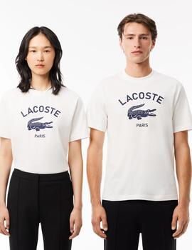 LACOSTE CAMISETA BLANCA ESTAMPADA