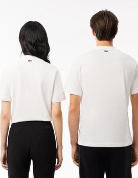 LACOSTE CAMISETA BLANCA ESTAMPADA