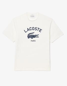 LACOSTE CAMISETA BLANCA ESTAMPADA