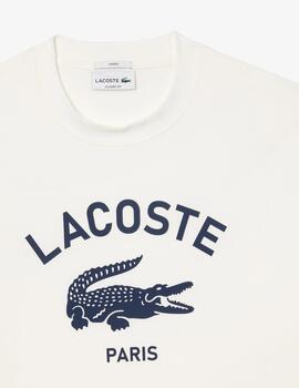 LACOSTE CAMISETA BLANCA ESTAMPADA