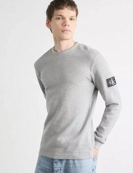 CALVIN KLEIN JERSEY GRIS BADGE