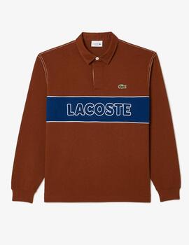 LACOSTE POLO M/L RUGBY NARANJA