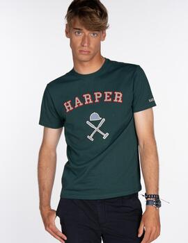 HARPER CAMISETA RETRO VERDE BOTELLA