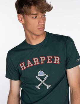 HARPER CAMISETA RETRO VERDE BOTELLA