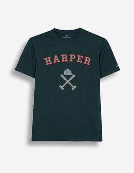 HARPER CAMISETA RETRO VERDE BOTELLA