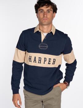 HARPER POLO VINTAGE ML NAVY