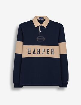 HARPER POLO VINTAGE ML NAVY