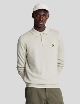 LYLE&SCOTT POLO M/L BEIGE MERINO