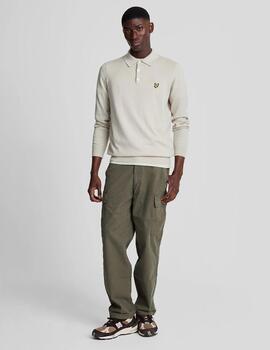 LYLE&SCOTT POLO M/L BEIGE MERINO