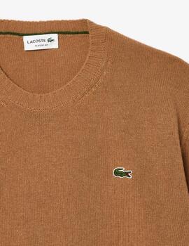 LACOSTE JERSEY MARRON PUNTO