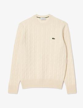 LACOSTE JERSEY BEIGE PUNTO