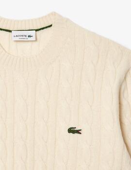 LACOSTE JERSEY BEIGE PUNTO