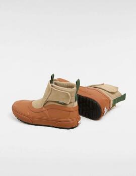 VANS KIDS SLIP ON HI TERRAIN BROWN GREEN