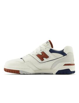 NEW BALANCE ZAPATILLA 550 BEIGE AZUL ROJO