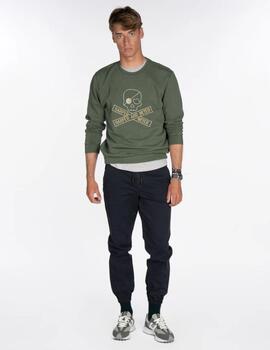 HARPER SUDADERA SKULL VERDE PINO