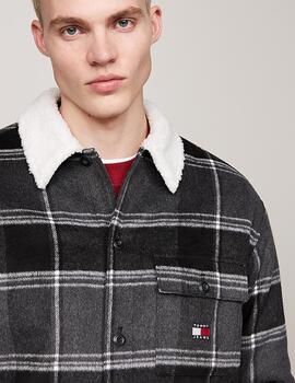 TOMMY SHERPA BLACK CHECK