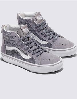 VANS SK8ZIP GLITTER GUMMETAL