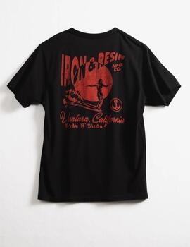 IRON RESIN CAMISETA RIDE SLIDE NEGRA