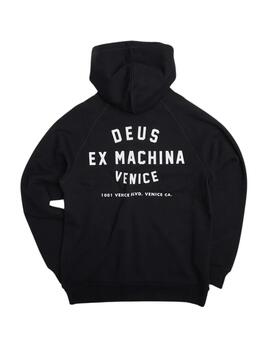 DEUS HOODIE NEGRA MILANO ADDRESS