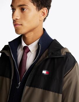 TOMMY CORTAVIENTOS VERDE FLEECE LINED