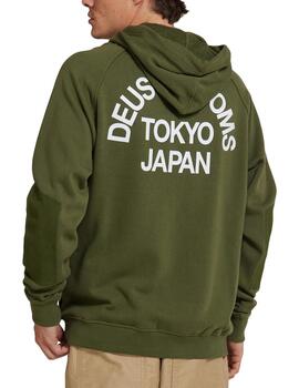 DEUS HOODIE VERDE BEAMS CORDURA