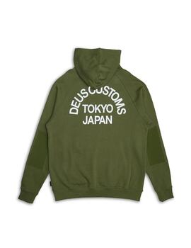 DEUS HOODIE VERDE BEAMS CORDURA