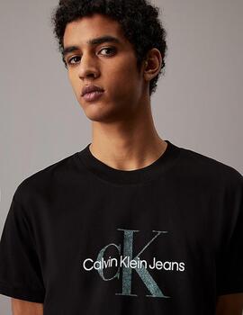 CALVIN KLEIN CAMISETA TEXTURED NEGRA