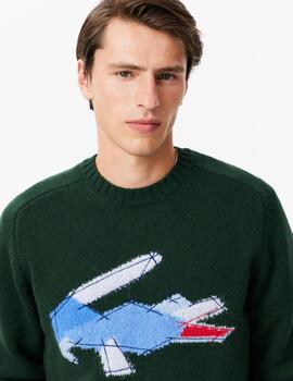 LACOSTE JERSEY VERDE TRICOT