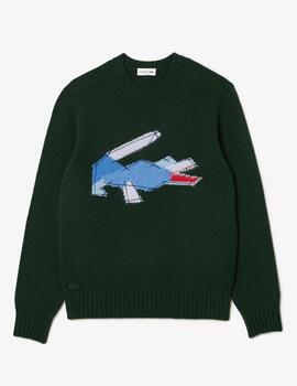 LACOSTE JERSEY VERDE TRICOT