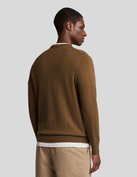 LYLE&SCOTT JERSEY MARRON JUMPER