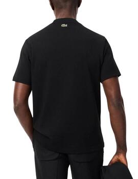 LACOSTE CAMISETA ESTAMPADO NEGRO