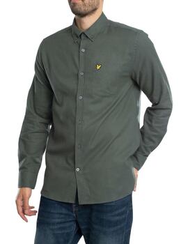 LYLE&SCOTT CAMISA VERDE PLAIN FLANNEL