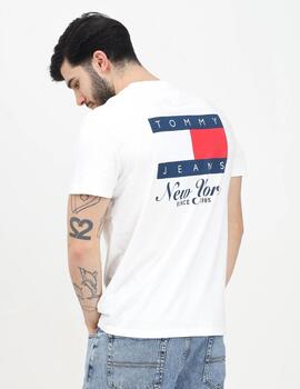 TOMMY CAMISETA ECRU HERITAGE FLAG