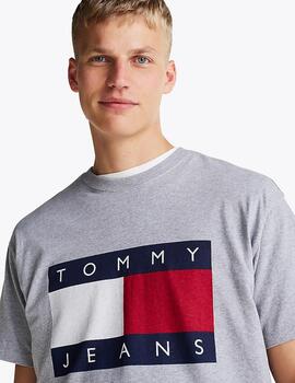 TOMMY CAMISETA GRIS LOGO GRANDE