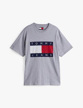 TOMMY CAMISETA GRIS LOGO GRANDE