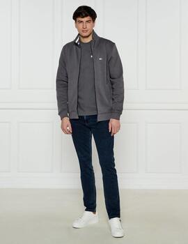 TOMMY SUDADERA ZIP WASHED BLACK