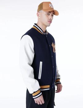 NEW ERA CHAQUETA NAVY FLORAL VARSITY