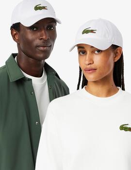 LACOSTE GORRA BLANCA LOGO TOALLA