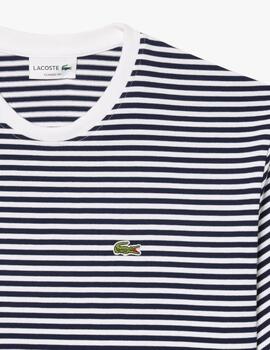 LACOSTE CAMISETA RAYAS MARINO CLASSIC FIT