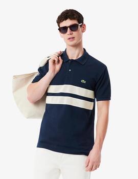 LACOSTE POLO MARINO BEIGE CLASSIC FIT