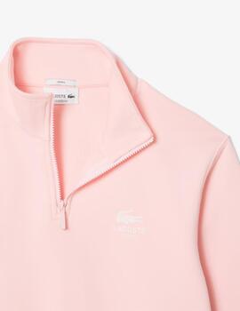 LACOSTE SUDADERA ZIP ROSA