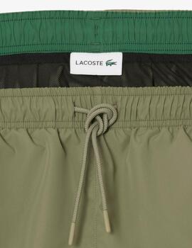 LACOSTE BAÑADOR KAKI