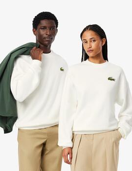 LACOSTE SUDADERA BLANCA OVERSIZE