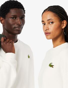 LACOSTE SUDADERA BLANCA OVERSIZE