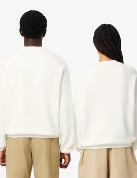 LACOSTE SUDADERA BLANCA OVERSIZE