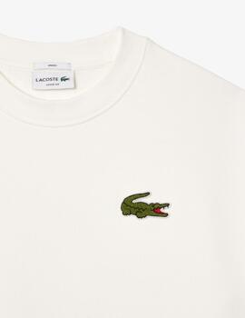 LACOSTE SUDADERA BLANCA OVERSIZE