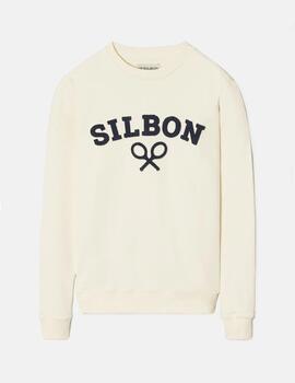 SILBON SUDADERA CREMA RAQUETA MEDIA