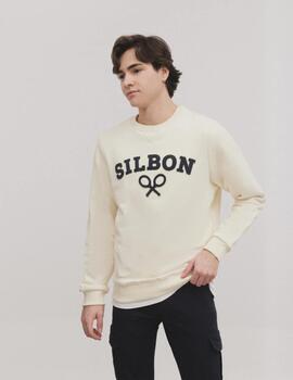 SILBON SUDADERA CREMA RAQUETA MEDIA